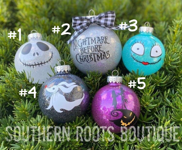 NBC Glitter Ornaments