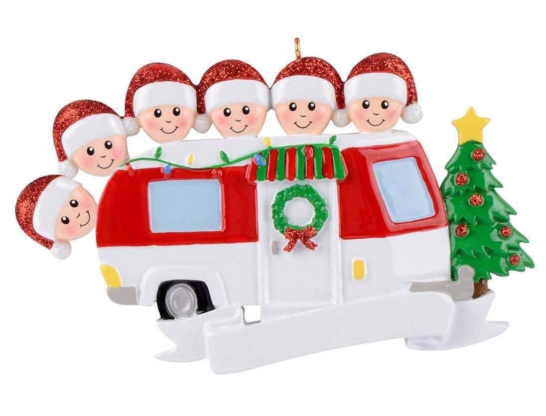 Personalized Camper Family Christmas Ornaments aments