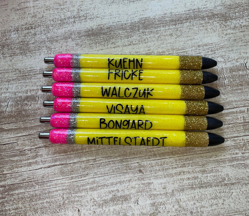 Refillable Glitter Pencil Pen