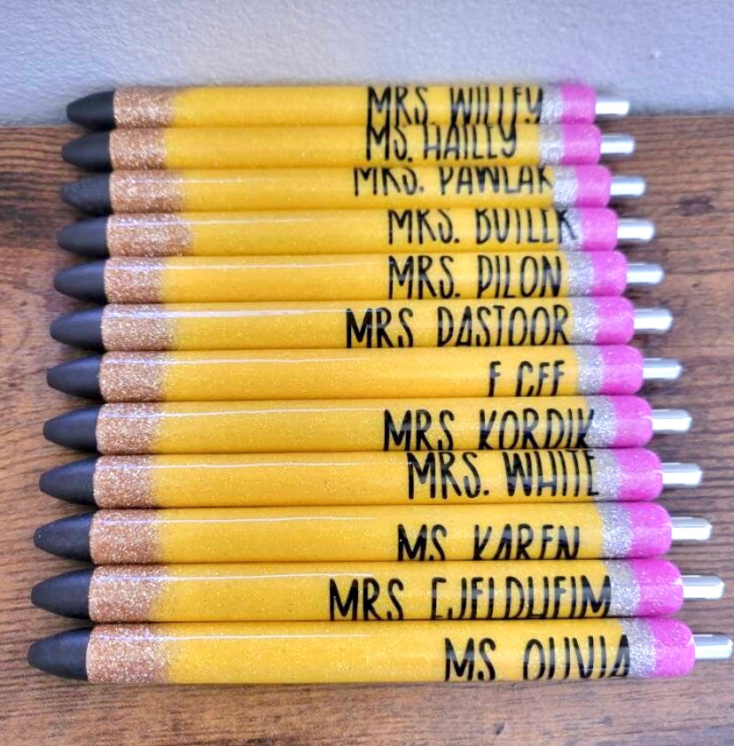 Refillable Glitter Pencil Pen