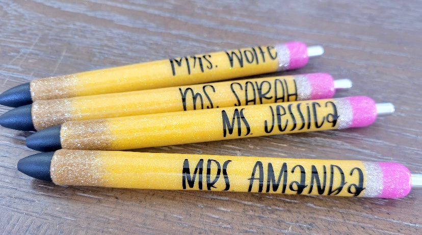 Refillable Glitter Pencil Pen