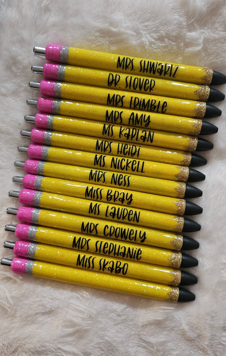 Refillable Glitter Pencil Pen