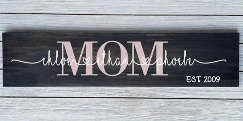Personalized MOM Sign