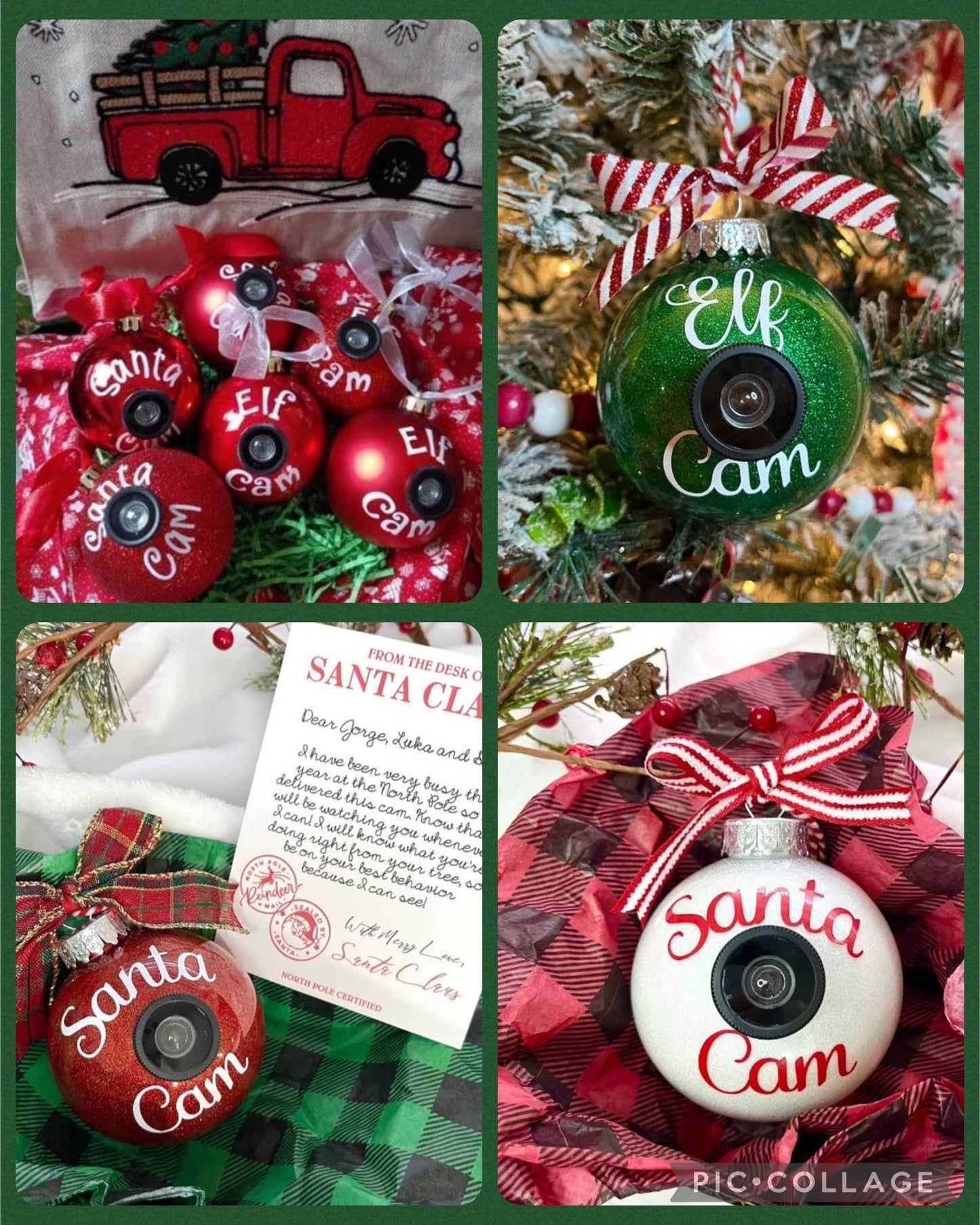 Santa Cam Ornaments