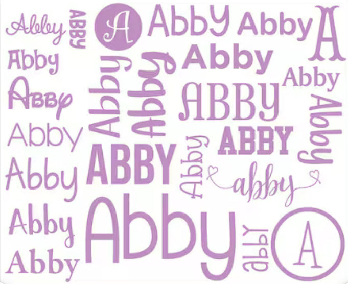 Personalized Vinyl Sticker Sheet
