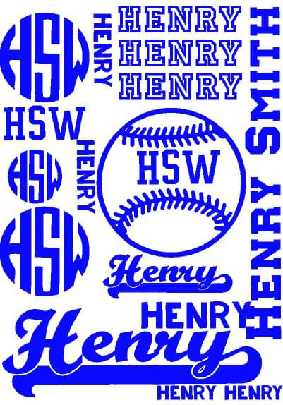 Personalized Vinyl Sticker Sheet