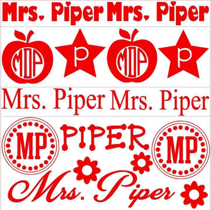 Personalized Vinyl Sticker Sheet