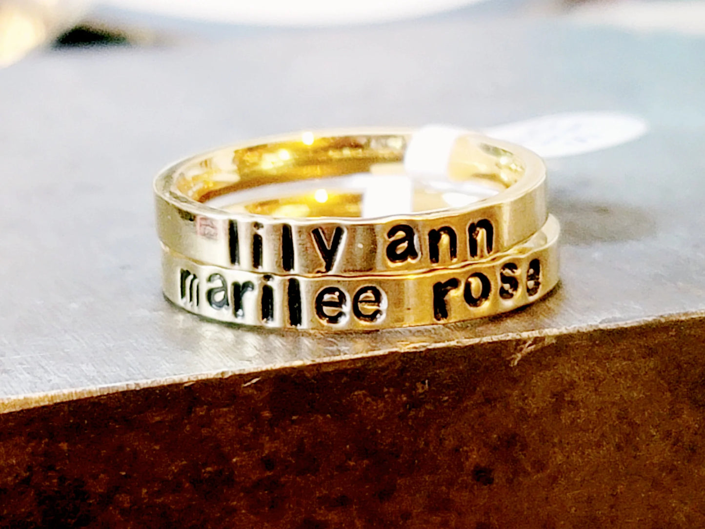 3MM Hand Stamped Stacking Rings