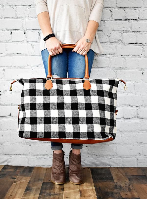 Buffalo Plaid Weekender Bag