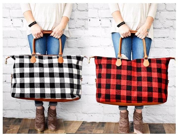 Buffalo Plaid Weekender Bag