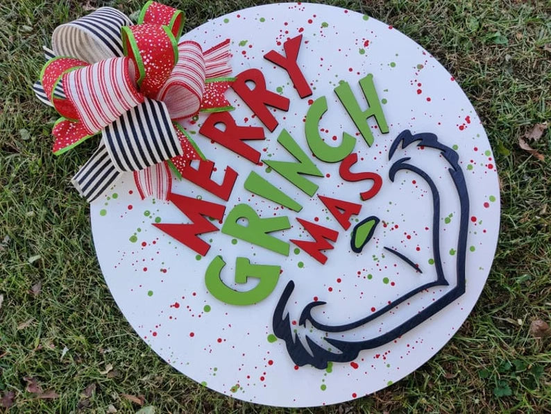 "Merry Grinchmas" Door Hanger