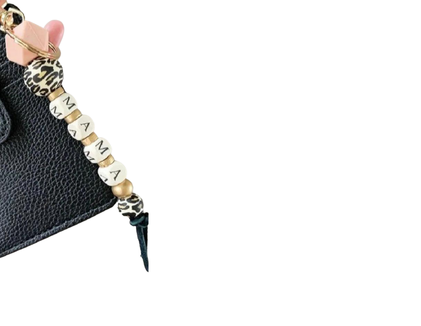 MAMA Leopard Beaded Keyring