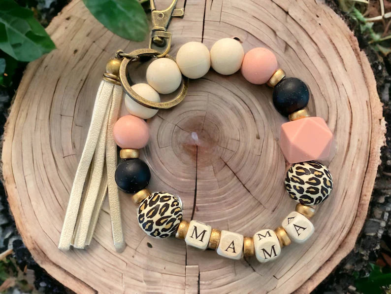 MAMA Silicone Beaded Keyring