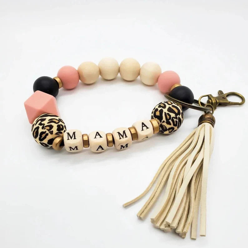 MAMA Silicone Beaded Keyring