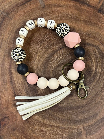 MAMA Silicone Beaded Keyring