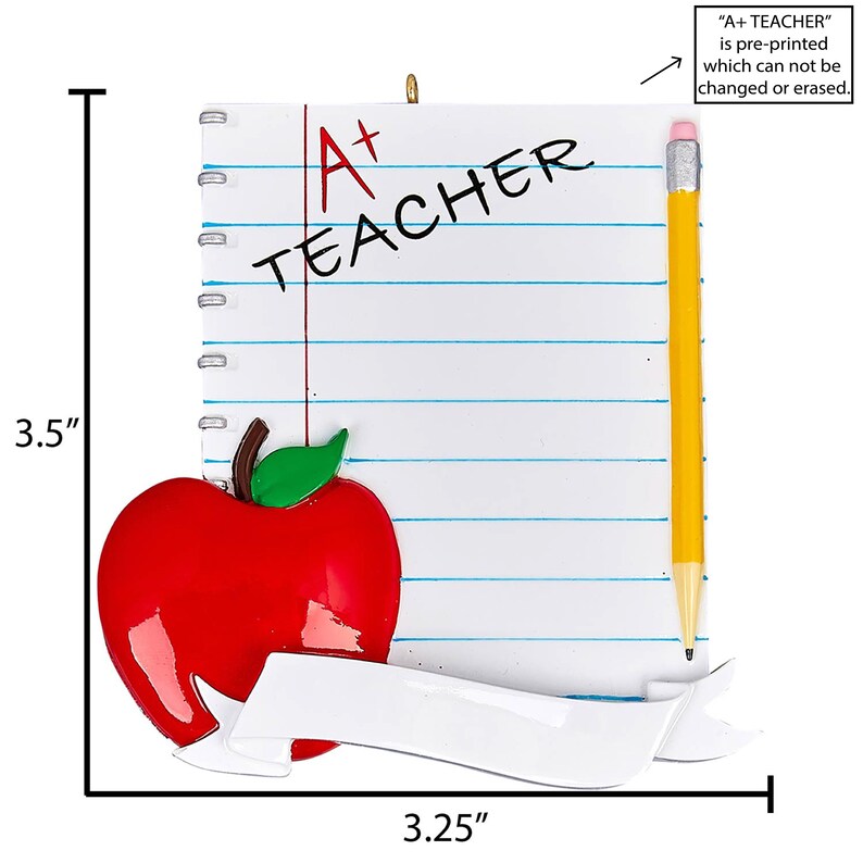 Personalized Teacher Ornament