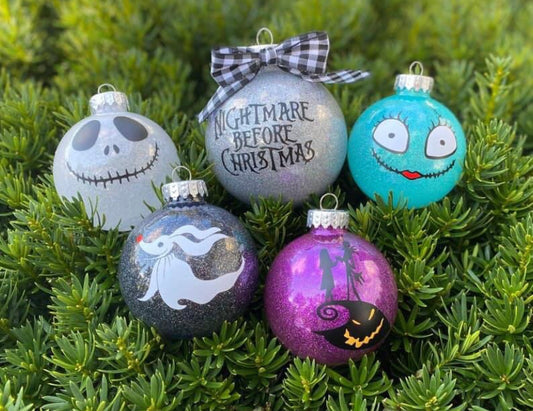 NBC Glitter Ornaments