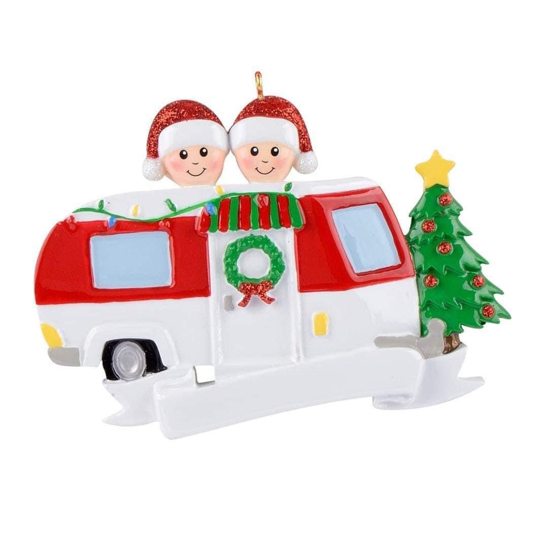 Personalized Camper Family Christmas Ornaments aments