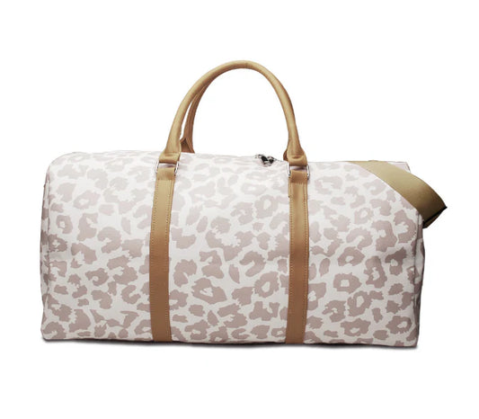 VEGAN LEATHER DUFFLE - WITH SOLID STRAP