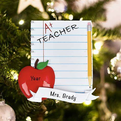Personalized Teacher Ornament